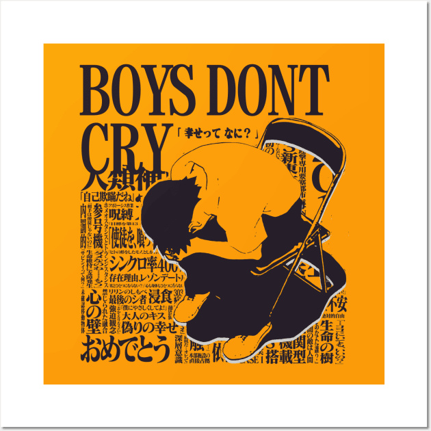 Neon Genesis Evangelion Shinji Ikari Boys Dont Cry Wall Art by Mrmera